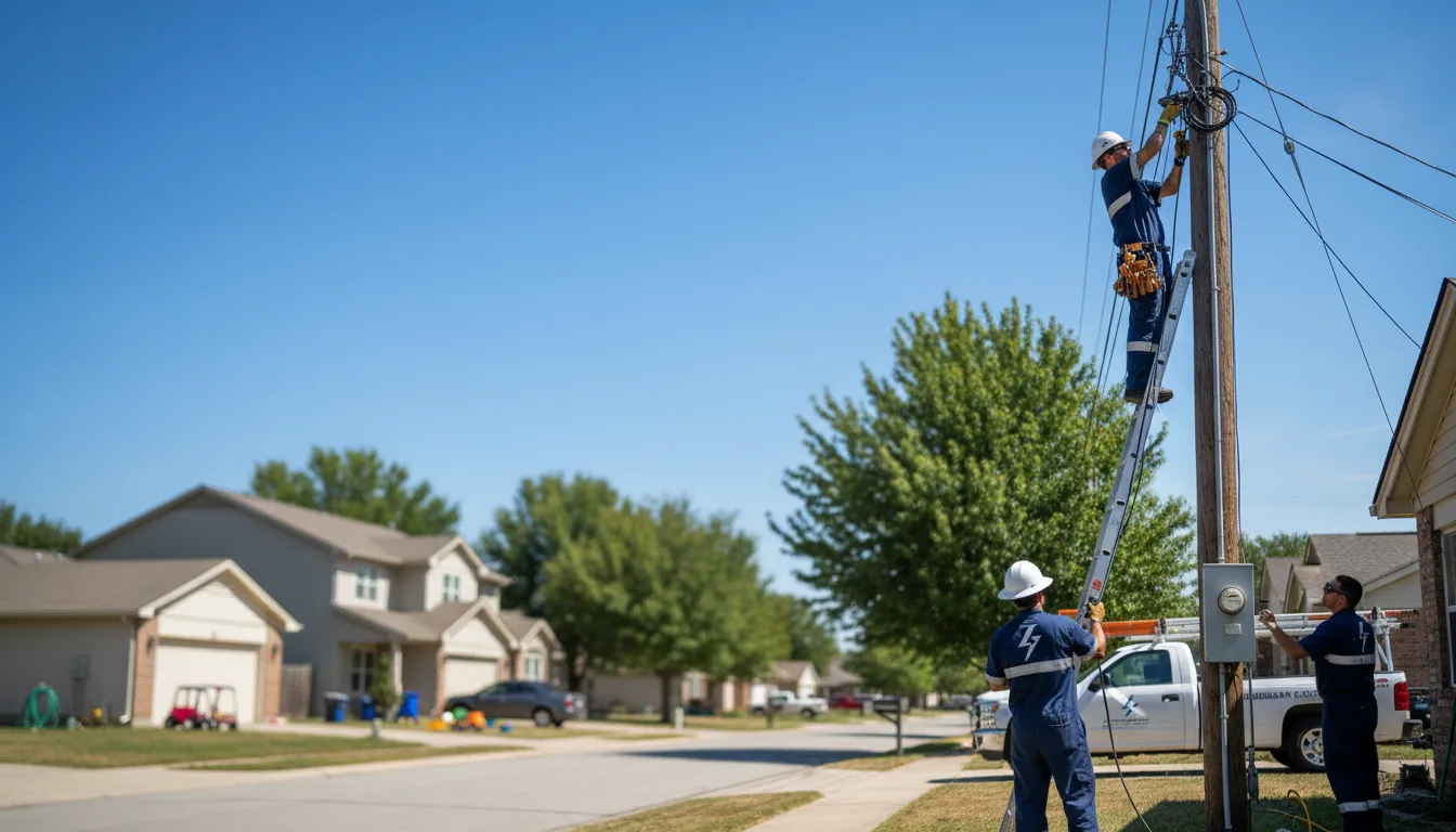 Residential electrician providing installation services in Millican, TX